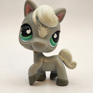 Littlest Pet Shop 524 Lps Authentic Gray Green eyes Horse Pony Generation 2 2006